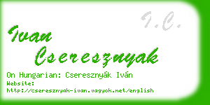 ivan cseresznyak business card